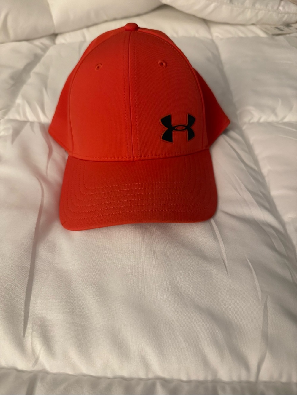Under Armour Orange Baseball Cap with Black Logo